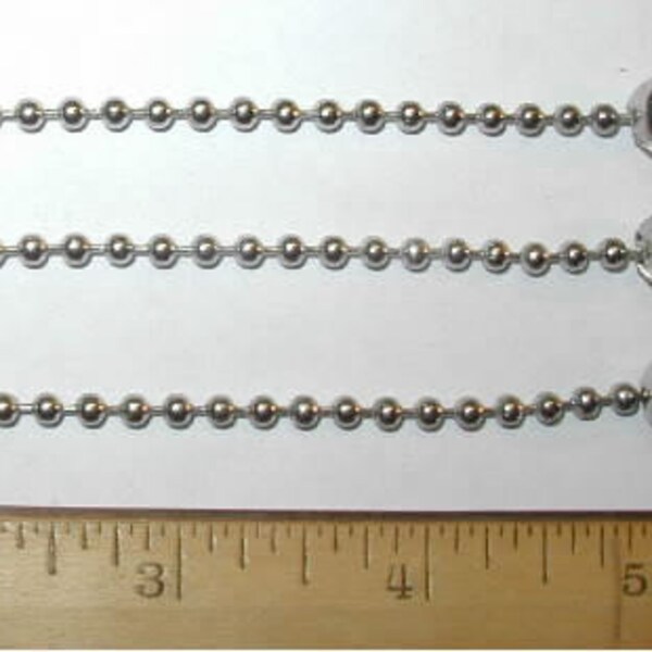 New chrome bead chain for antique three hole art deco vintage light fixture chandelier shade