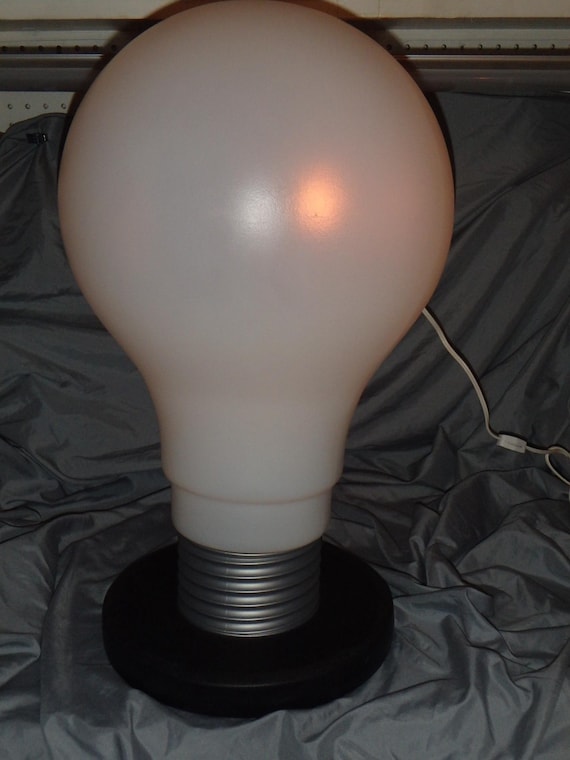 Vintage MCM 70s Giant Blow Mold Plastic Light Bulb Novelty Motion lamp Possibilities