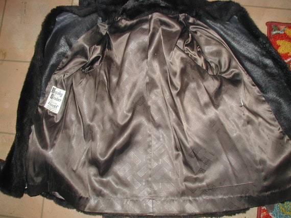 Vintage 60s Faux Mink Fur Car Coat - Tissavel Fra… - image 6