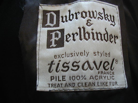 Vintage 60s Faux Mink Fur Car Coat - Tissavel Fra… - image 7