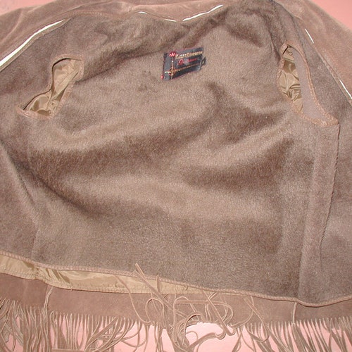 Vintage 70s Western Hippie Cowboy Fringed Leather Jacket Ladies S Ralph Edwards shops Sportswear