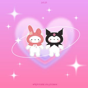 Misty the Cute Pink en Emo Bunny l Leuke waterdichte en vaatwasmachinebestendige sticker voor flessen, laptops en dergelijke.