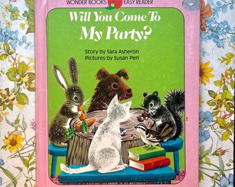 Libro infantil clásico "¿Quieres venir a mi fiesta?" – 1981, lectura fácil