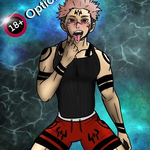 Teasing King of Curses // Sukuna // Lewd Anime Sticker