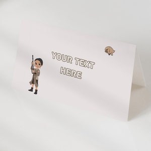 Girly Star Wars Food Tent Label: Editable Birthday Place Cards (Digital Download)