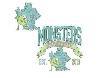 Monstruos Retro Png, Monstruos Retro University Png, Monstruos University Png, Monstruos University Est. 2013, Archivo Digital, Diseño de Sublimación