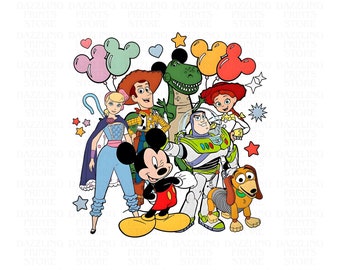 Toy Story Clipart PNG, Pixar clipart ,Family Trip 2024 Png, Family Vacation Png, Family Trip Png, Magical Kingdom Png, Digital Download