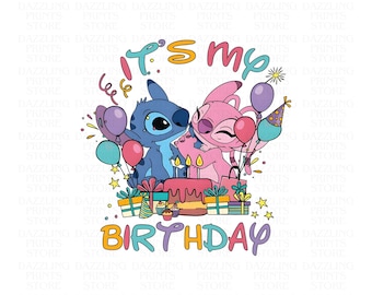It&#39;s My Birthday Stitch Png, Happy Birthday Png,  Stitch Birthday Png,Family Vacation Png,Magical Kingdom,Png Files For Sublimation,Only Png