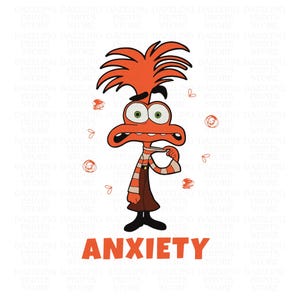 Anxiety Svg,Anxiety Png, Anxiety Eps, Inside Out 2 Png Png, Family Vacation Png, Sublimation, Anxiety Shirt Png, Digital File