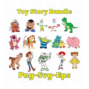 Toy Story Bundle SVG for Cricut and Silhouette Cutting Machines, Woody Svg Files for Cricut, Toy Story Clipart, Toy Story Birthday Png