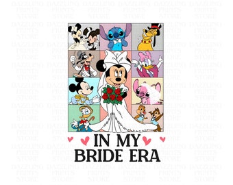 À l'époque de ma mariée Png, Svg princesse EVJF, Pdf de mariée princesse, Club de filles mariée Disney, équipe de la mariée