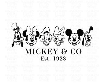 Mickey and Friends SVG, Mickey Co Svg, PNG Instant Download, Printable Design, Svg, For Cricut Cutting File, EPS , Ai, Pdf Vinyl Cut File