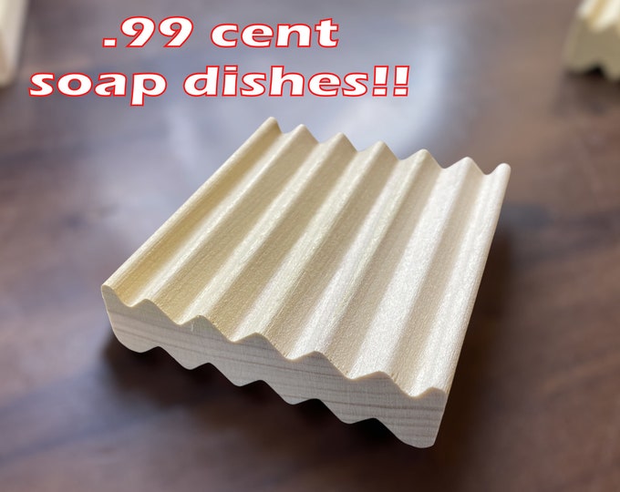18 Count 2.75x3 Washboard Style Soap Dish Poplar Wood Etsy