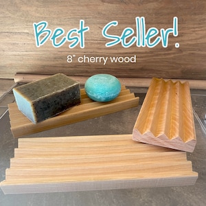 8&quot; natural red alder wood Boardwalk style soap dish - Handmade in Redmond, Oregon USA
