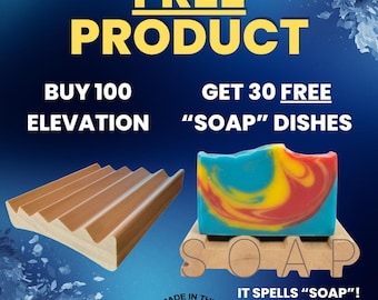 100 Red Alder Wood Soap Dishes – Elevation Style, Bulk 3.125" x 4"