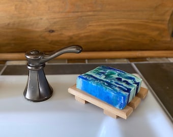 32 count natural wood soap dishes - standard 3" x 4" size