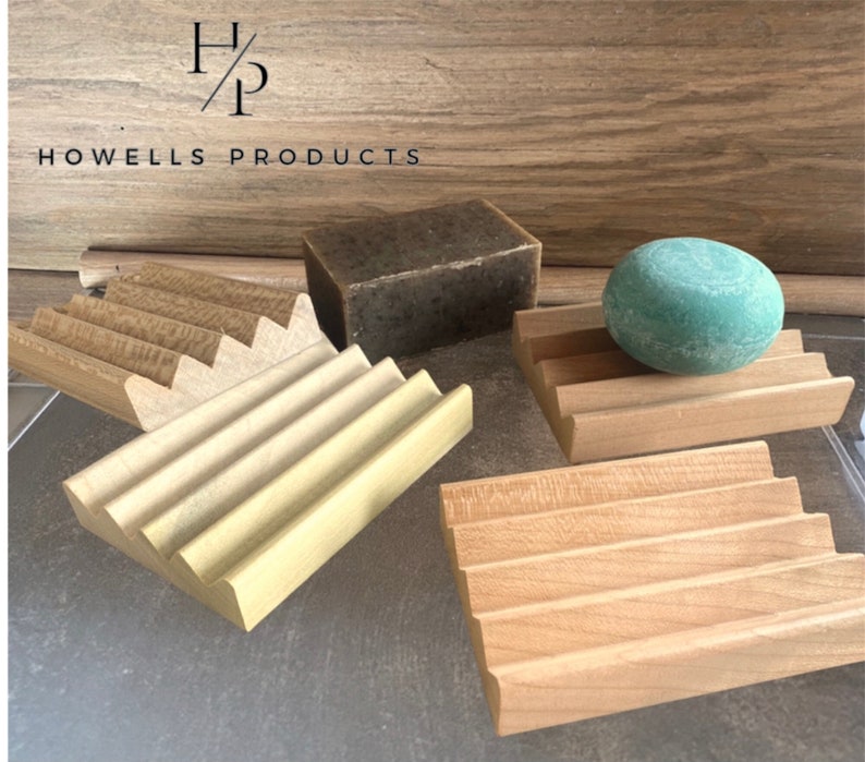 12 natural wood soap dishes made in the USA your choice of wood poplar, sycamore or American cherry image 2