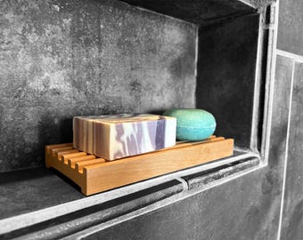 8" natural red alder wood soap dish - Handmade in Redmond, Oregon USA