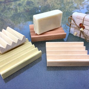 4 natural poplar or red alder wood soap dishes Best Selling Soap Dish of 2023 image 3