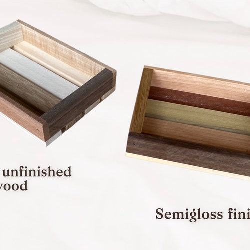24 luxurious wood trays - your choice of mahogany, shops walnut or colorful multi wood gift trays - 24 FREE soap saver bags with purchase