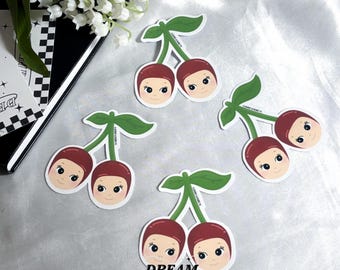 Sonny Angel Stickers Cherry Aufkleber - Glänzender Vinyl Aufkleber für Wasserflasche, Laptop, Geschenke, Dekor, Deco, Scrapbook, Journal