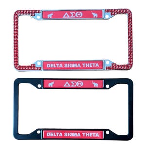 Delta Sigma Theta license plate frame