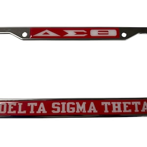 Delta Sigma Theta license plate frame