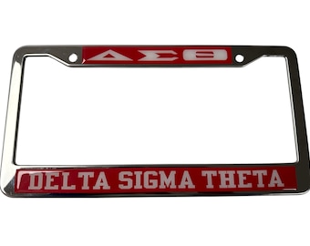 Delta Sigma Theta license plate frame