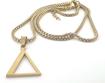 Delta Sigma Theta Pendant Necklace, Gold or Silver