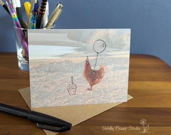 Birthday Bird Chicken, Birthday Card: Blank Inside, A2 Card with Envelope