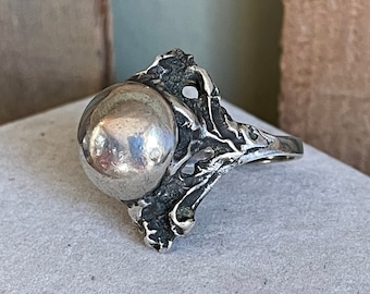 Bomorphic Vintage 1960's Sterling Silver Ring