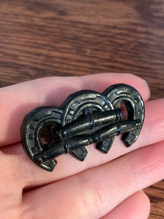 Victorian Lucky Three Horseshoe Brooch