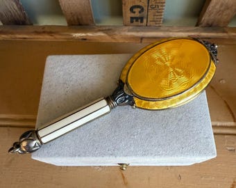 アールデコ調スターリングシルバーパウダーコンパクト、1920年頃