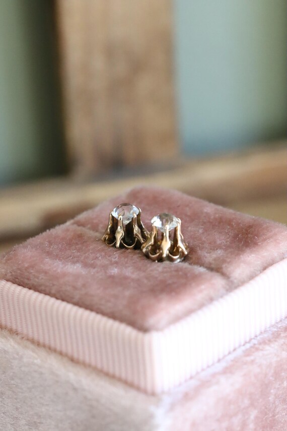 Antique Edwardian c1910 Paste Threaded Back Stud … - image 8