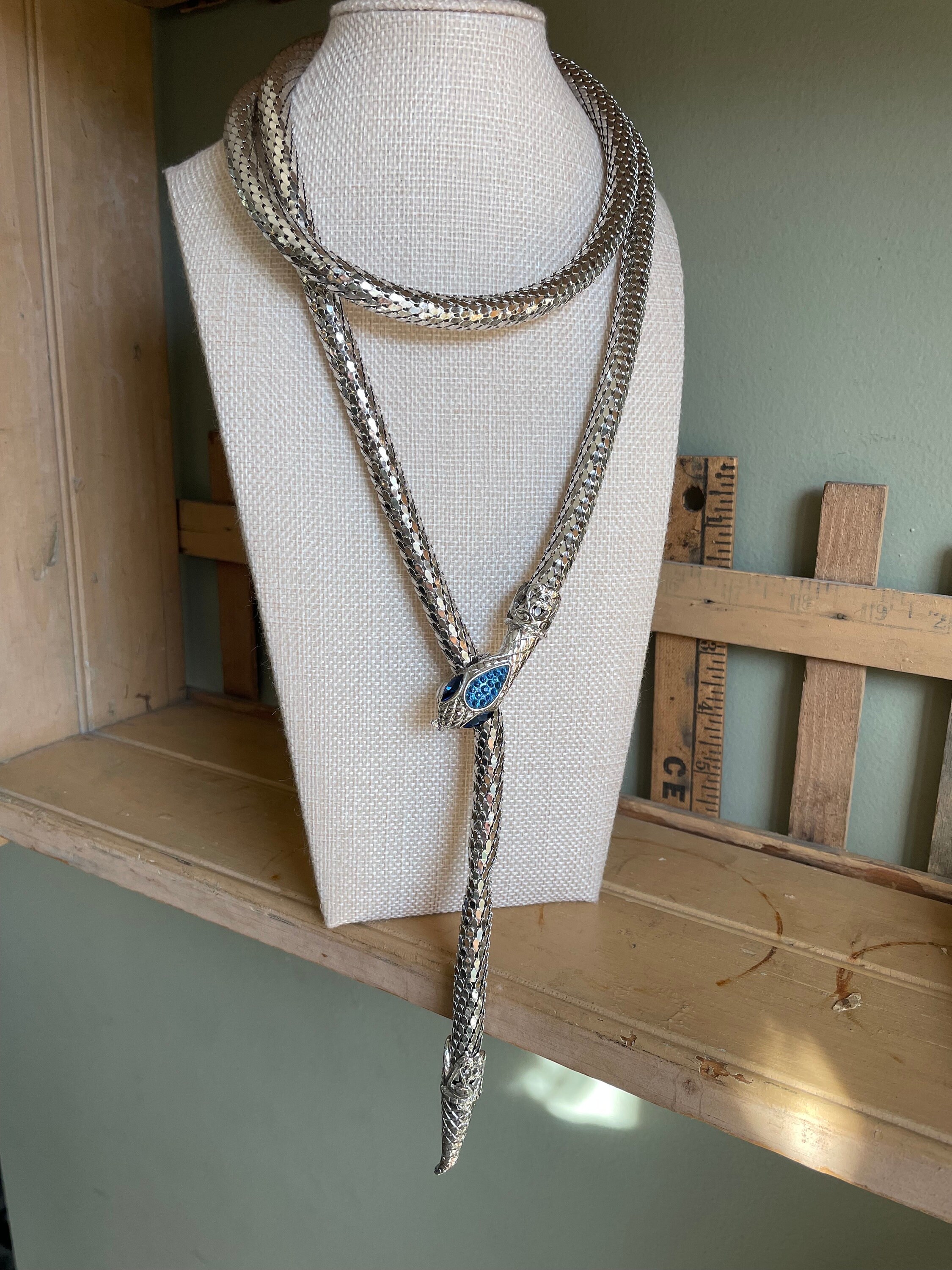 ビンテージ Whiting&Davis スネーク シルバー ネックレス ベルト ビンテージ Whiting&Davis スネーク シルバー ネックレス ベルト