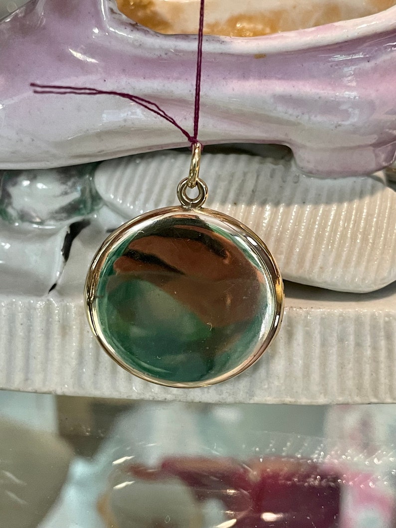 String For A Locket 10K Yellow Gold Antique Art Nouveau Floral Diamond Round Locket - Etsy