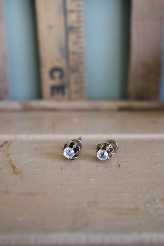 Antique Edwardian c1910 Paste Threaded Back Stud … - image 2