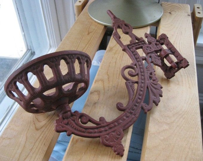 Victorian Wrought Iron Oil Lamp Holder Etsy