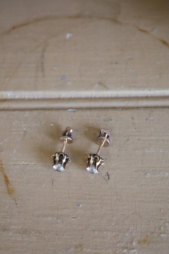 Antique Edwardian c1910 Paste Threaded Back Stud … - image 3