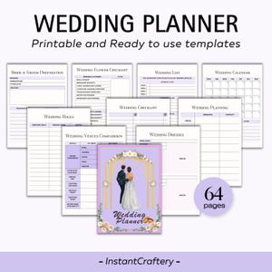 Printable Wedding Planner, Wedding Planner Wedding Itinerary, Wedding Planning Book, Wedding Planning Checklist, Wedding Plan Bundle