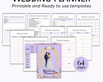 Printable Wedding Planner, Wedding Planner Wedding Itinerary, Wedding Planning Book, Wedding Planning Checklist, Wedding Plan Bundle