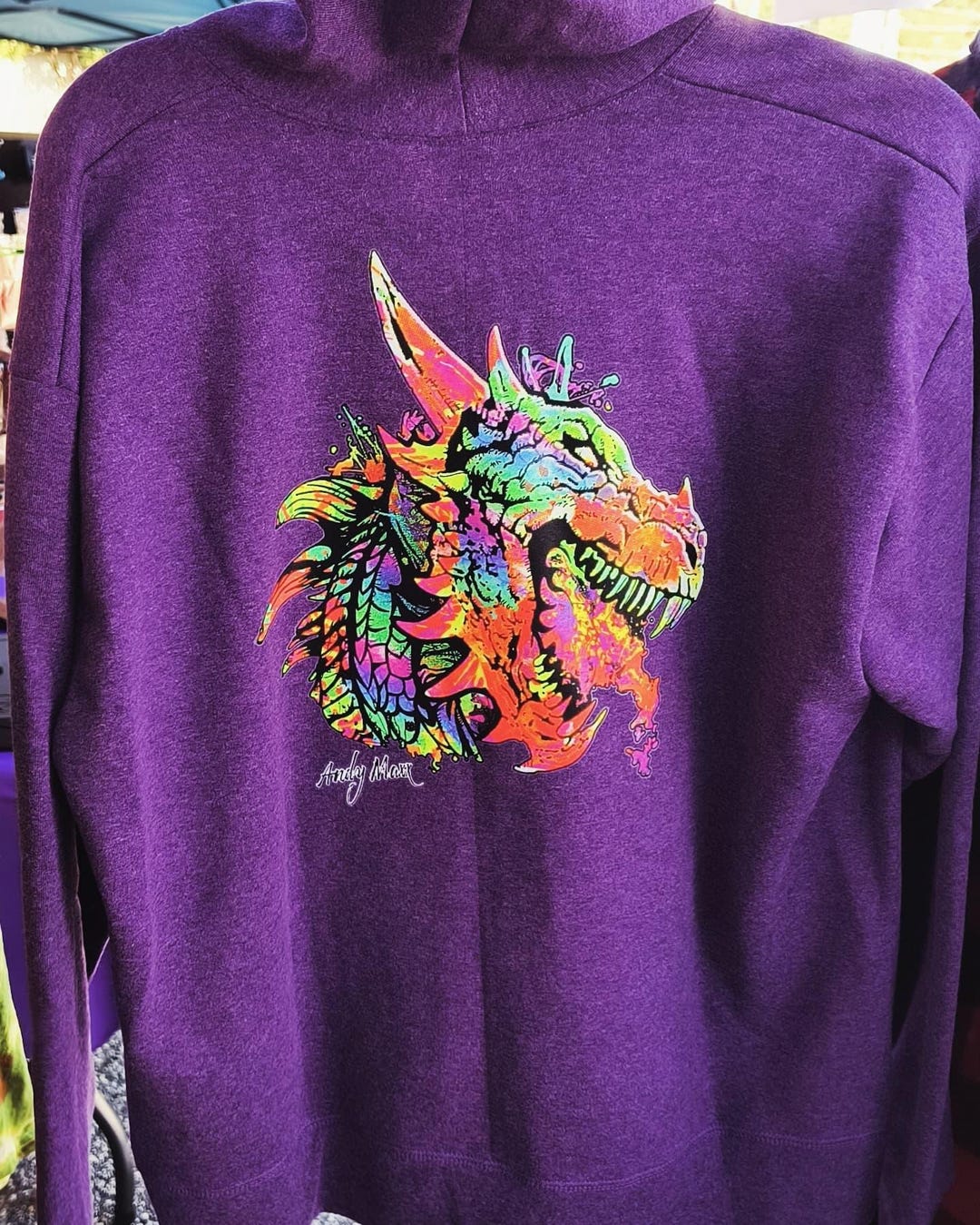 Dragon Lily Noir Full Zip Hoodie for Men main image 1