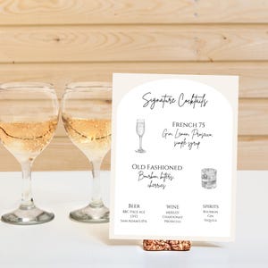 Bar and Cocktail Menu Editable Template