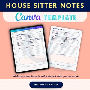 Può includere: Un modello Canva per le note del baby sitter. Il modello include sezioni per le informazioni del baby sitter, i contatti di emergenza, l'itinerario di viaggio e le note speciali. Il modello è progettato per aiutare i proprietari di casa a fornire informazioni importanti ai loro baby sitter.
