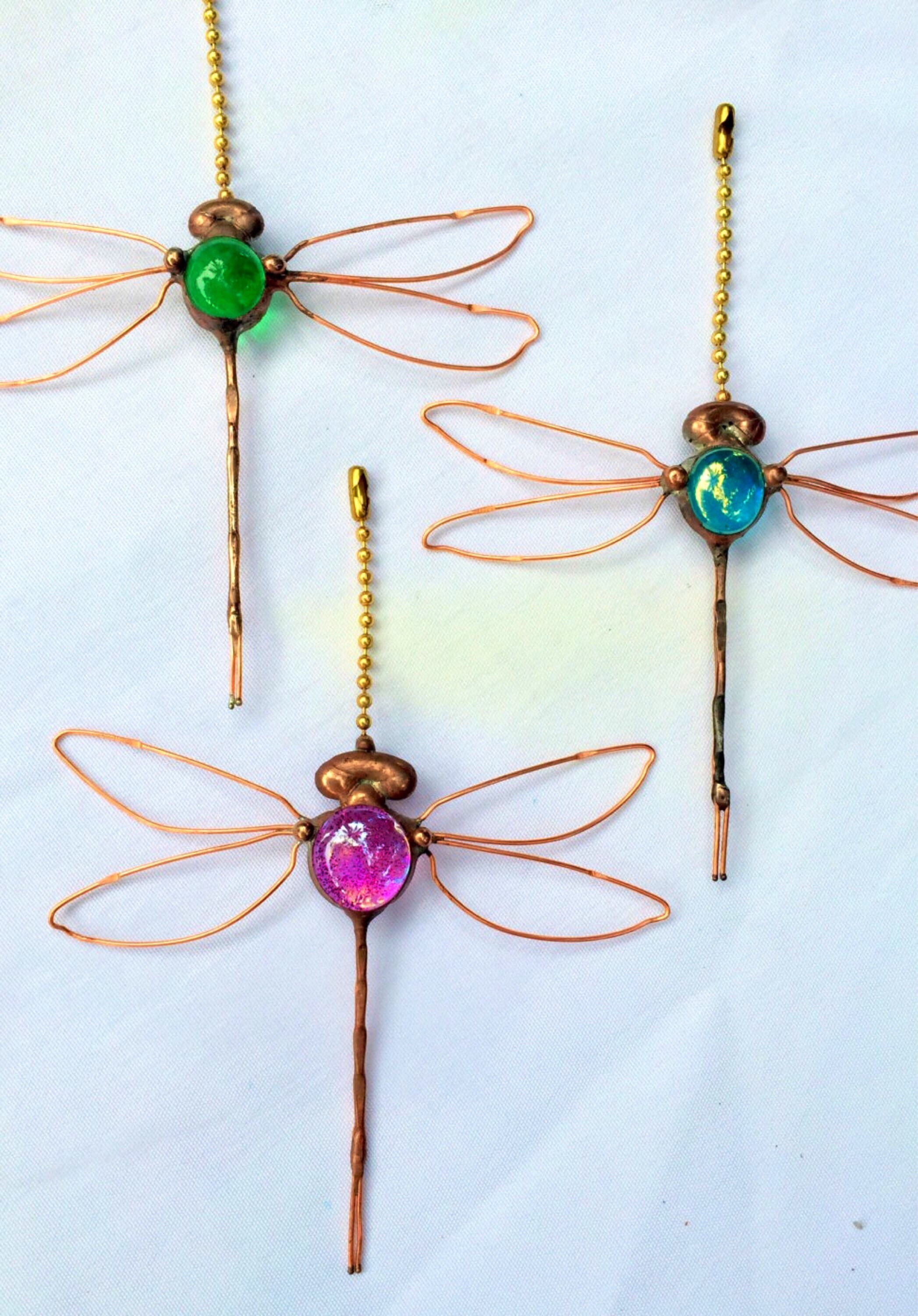 Colorful Dragonfly Fan Light Pull Dragonfly Room Fan Pull