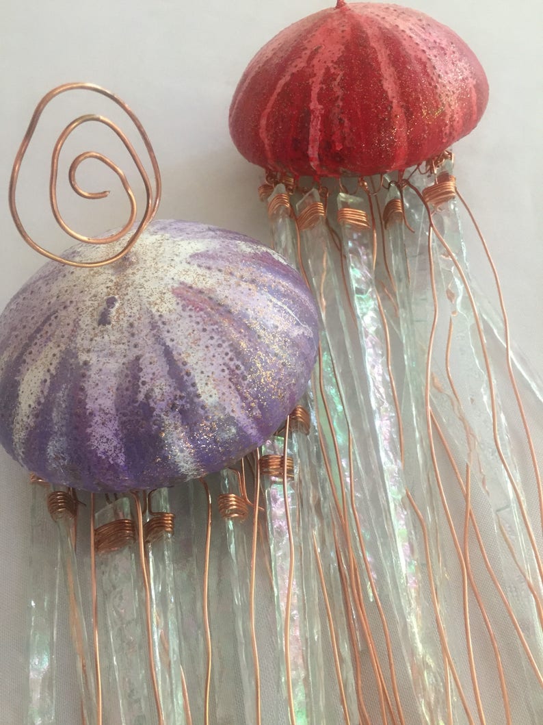 Beach decor jellyfish light jellyfish lamp accent lamp Etsy