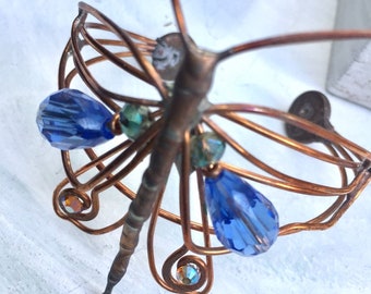 Butterfly  Cuff,  Copper, Boho, Entomology,