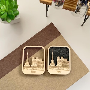 3D Personalised  Magnet, Paris Souvenir, Paris gifts, Paris skyline