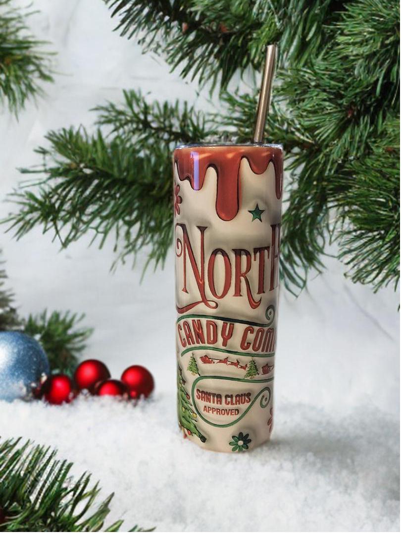 North Pole Themed 20 Oz Stainless Steel Tumbler - Etsy