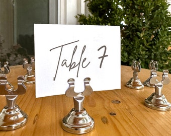 Metal Card Holders Clam Style Table Number